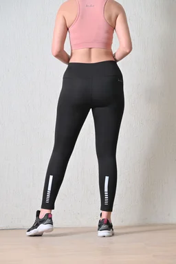 Body Smith Women's Black Active Sports Tights - M, Black