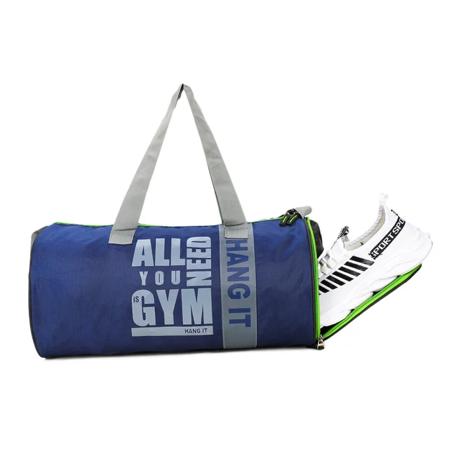 Body Smith Premium Blue Green Gym Duffle Bag with Shoe Compartment - One Size, Bay of Many