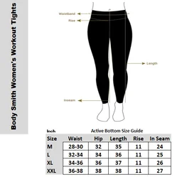 Body Smith Womens Active Solid Tummy Tucker Tights - S, Red