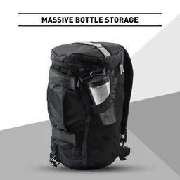Body Smith Premium Black Hybrid Convertible Gym Cum Travel Bag 40L - One Size, Black