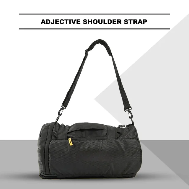 Body Smith Premium Black Hybrid Convertible Gym Cum Travel Bag 40L - One Size, Black