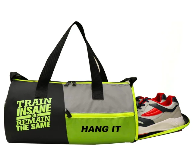 Body Smith Premium Gym Duffle Bag with Shoe Compartment - One Size, Green