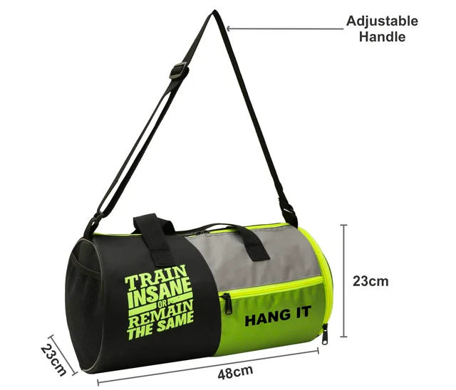Body Smith Premium Gym Duffle Bag with Shoe Compartment - One Size, Green