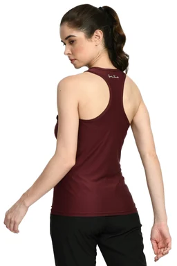 Body Smith Solid Maroon Workout Vest - L