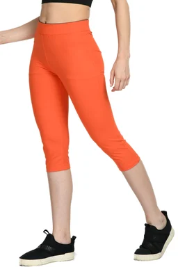 Body Smith Solid Saffron Capri - L, Web Orange