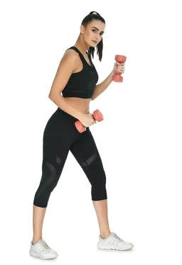 Body Smith Women Solid Black Sports Bra - M, Black