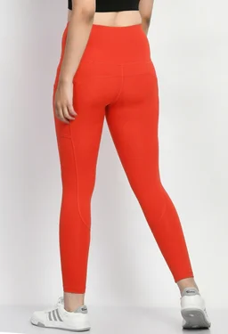 Body Smith Womens Active Solid Tummy Tucker Tights - XXL, Red