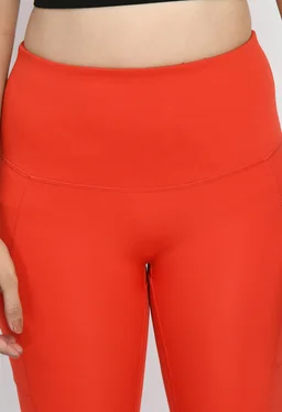 Body Smith Womens Active Solid Tummy Tucker Tights - XXL, Red
