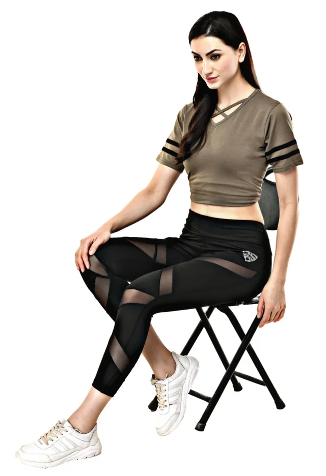 Body Smith Women's Black Active Sports Tights - M