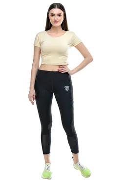 Body Smith Women's Black Active Sports Tights - M