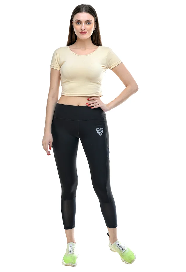 Body Smith Women's Black Active Sports Tights - M