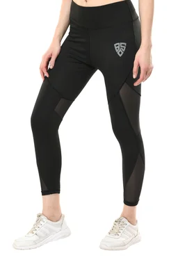 Body Smith Women's Black Active Sports Tights - M