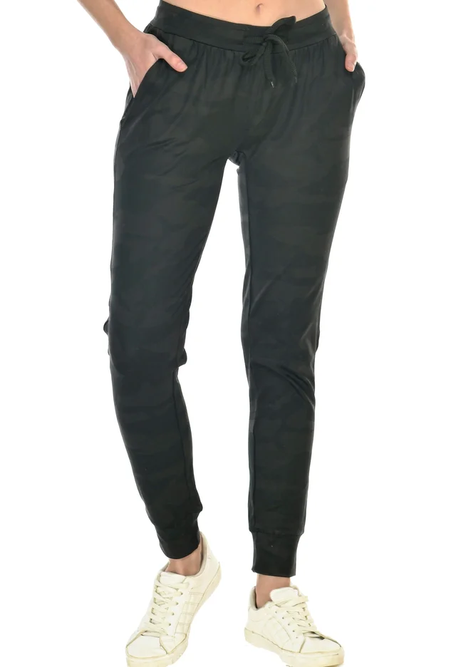 Body Smith Women's Camo Relax Jogger - M, Black