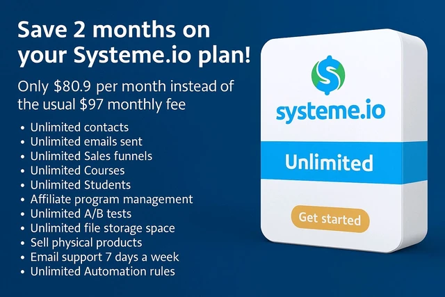 Systeme.io is an all-in-one platform that
nelps entrepreneurs, course creators, and affiliate marketers build and scale their businesses without technical knowledge Whether you want to sell online [ Link Copy Paste Google To Buy] https://systeme.io/ca0e30a6?sa=sa02150295443b294527f304e65f51a208e1b5032c