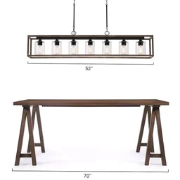 Add a touch of vintage-inspired elegance to your home with the farmhouse linear Chandelier. Its open outer walnut-finished frame and rectangular silhouette make it the perfect addition to your kitchen island or dining room. .buy Now Not Available Only Buy Link Here > https://yazing.com/deals/bedbathandbeyond/harishchandr12