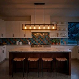 Add a touch of vintage-inspired elegance to your home with the farmhouse linear Chandelier. Its open outer walnut-finished frame and rectangular silhouette make it the perfect addition to your kitchen island or dining room. .buy Now Not Available Only Buy Link Here > https://yazing.com/deals/bedbathandbeyond/harishchandr12
