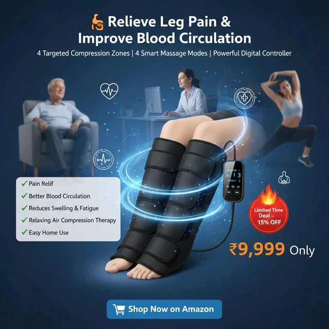 🔥 Relieve Leg Pain & Improve Blood Circulation with Caresmith Revive Leg Compression Massager! 🔥 Buy Now Link Hare-   https://link.amazon/B061qBaaB