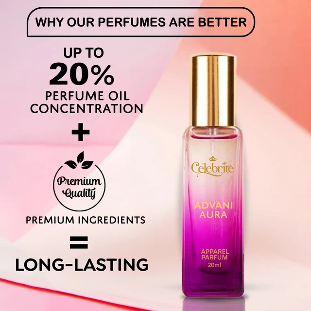 ADVANI AURA - 20 ML Bollywood Series Apparel Perfume | Long-Lasting, Elegant, and Versatile Fragrance Inspired by Celebrity Glamour - 20 ML, 20 ML