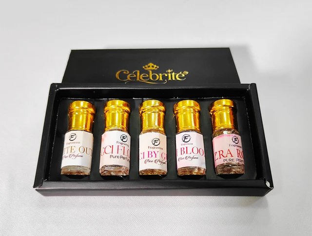 Replica Fragrance Gift Set - 5 x 3ML Perfume Oils for Men & Women | Luxury Unisex Perfume Oil Gift Pack | WHITE OUD, GCI FLORA, ZARA ROSE & More - 5 x 3 ML, 5 x 3 ML