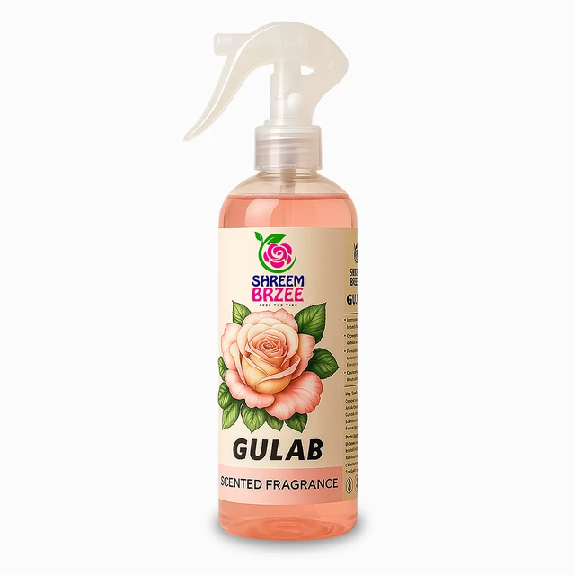 Fragrascent Gulab Room Freshener Spray - Natural Rose Fragrance, Long-Lasting Freshness, 250 ML Air Freshener for Home & Office