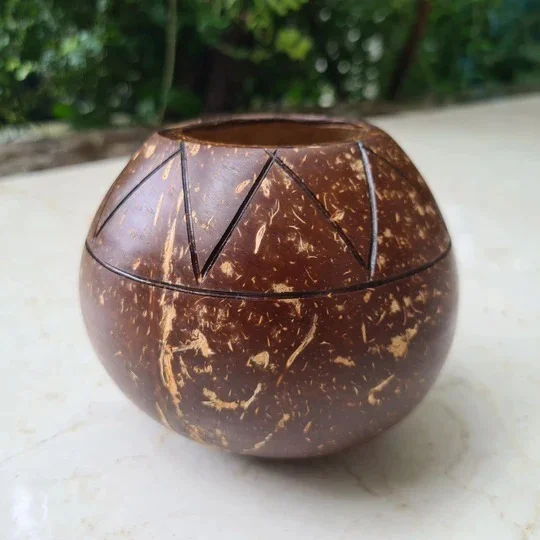 Planter 02 - Zig-Zag Coconut Planter | Indoor Plants, Succulents (1 Pot)