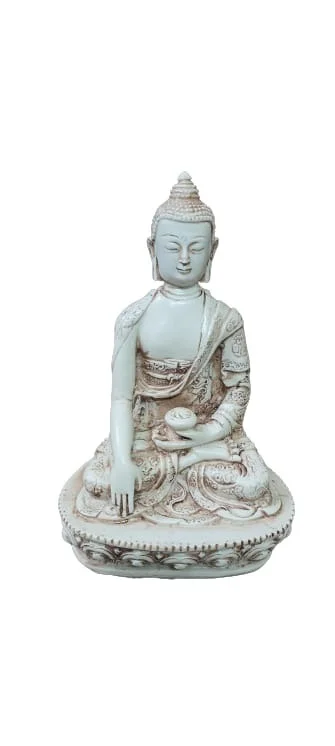 PJH Medium Size Polyresin Meditating Buddha Statue for Home Decor, Yoga Room, and Spiritual Ambience.