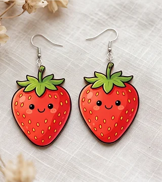 Cherry Printed Earrings – Cute & Stylish Lightweight Earrings