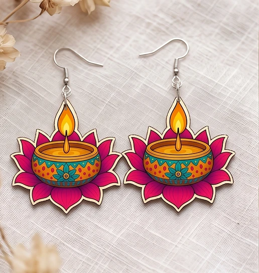 Diya Shape earings 