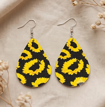 Flower Printed Earrings – Elegant & Stylish Lightweight Earrings