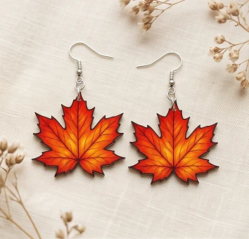 Leaf Printed Earrings – Elegant & Stylish Lightweight Earrings