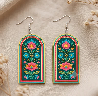Mandala Printed Earrings – Elegant & Stylish Lightweight Earrings
