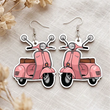 Scooty Printed Earrings – Fun & Stylish Lightweight Earrings