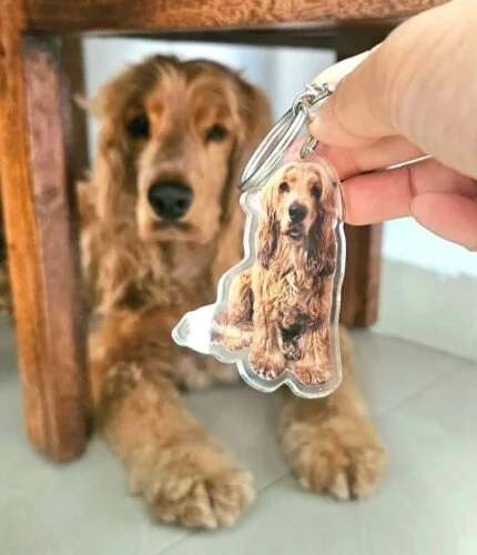 Personalized Pet Photo Acrylic Keychain -