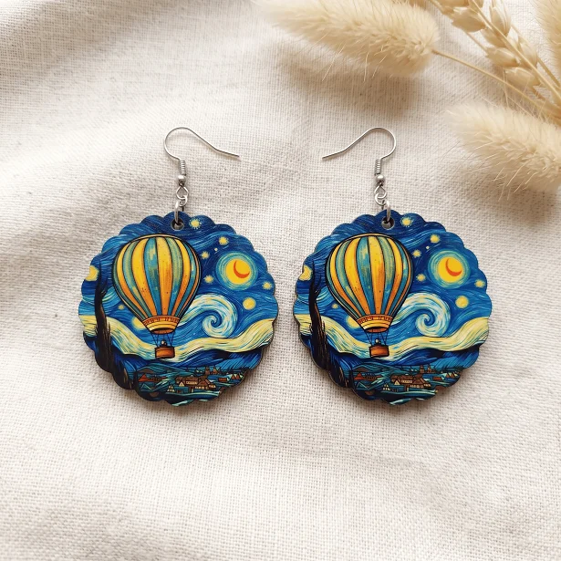 Universe Printed Earrings – Stylish & Unique Lightweight Earrings