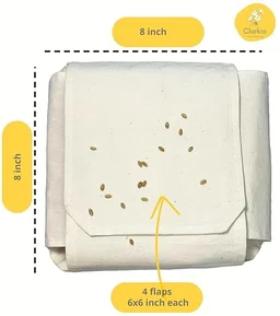 Cotton Double Layer Roti Wrap with 4 Flaps 