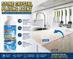 Stone Crystal Plating Agent 100ml | Stone Surface Brightener & Protective Coating for Marble, Granite, Quartz & Tile
