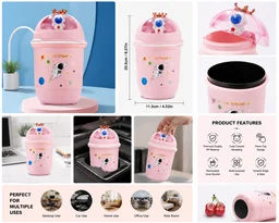 450ml Cute Astronaut Glass Sipper Bottle | Leakproof Kids Water Bottle with Straw