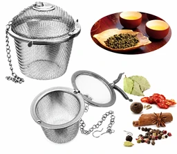 Stainless Steel Mesh Tea Infuser Ball – Reusable Tea & Spice Strainer with Locking Clasp
