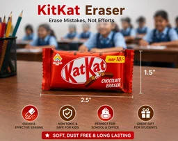 Chocolate Bar Eraser – Cute Novelty Rubber Eraser for Kids, School, Office & Drawing (1 Pc)