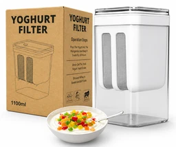 Greek Yogurt Maker Strainer Container – 1100ml Fine Mesh Hung Curd & Yogurt Filter for Homemade Greek Yogurt