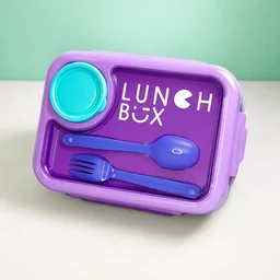750ml Kids Stainless Steel Lunch Box with Spoon, Fork & Sauce Container | Leakproof 3 Compartment Bento Lunch Box | BPA-Free Food Grade Tiffin Box for School, Office, Picnic & Travel