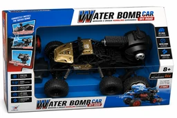 RC Water Bomb Shooting Off-Road Car, 4x4 Remote Control Rock Crawler Toy with Water Ball Launcher, Shockproof Suspension for Kids 8+