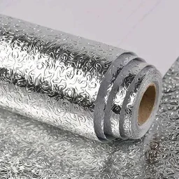 2m Golden Or Silver  Self Adhesive Contact Paper - Metallic Gold Metal Look Wallpaper Roll