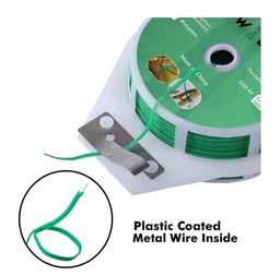 50M Twist Tie Wire Roll with Built-in Cutter – Reusable Garden Plant & Cable Tie