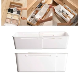 Expandable Drawer Organizer | Adjustable Multi-Purpose Drawer Storage Tray for Kitchen, Bedroom, Office & Bathroom