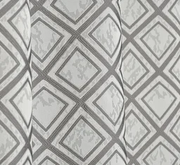 Panipat Textile Hub Polyester Eyelet Grey jacquard curtains Pack of 2 - Window (4x5 Feet)