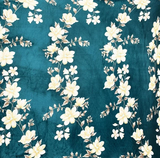 Green Warm Double Bed Woollen & Velvet Fitted Bedsheet