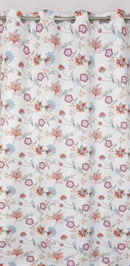 Pink Digital Print Shining Blackout Curtains Pack of 2 - (4 x 7 Feet)