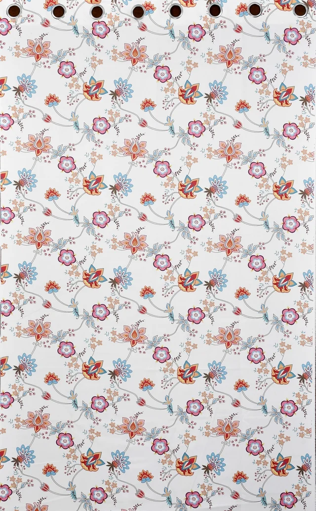 Pink Digital Print Shining Blackout Curtains Pack of 2 - (4 x 7 Feet)