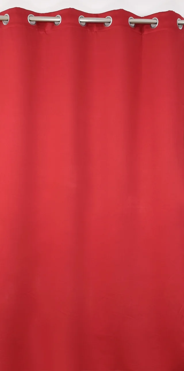 Panipat Textile Hub Polyester Eyelet Maroon Solid Blackout curtains Pack of 2 - Window (4x5 Feet)
